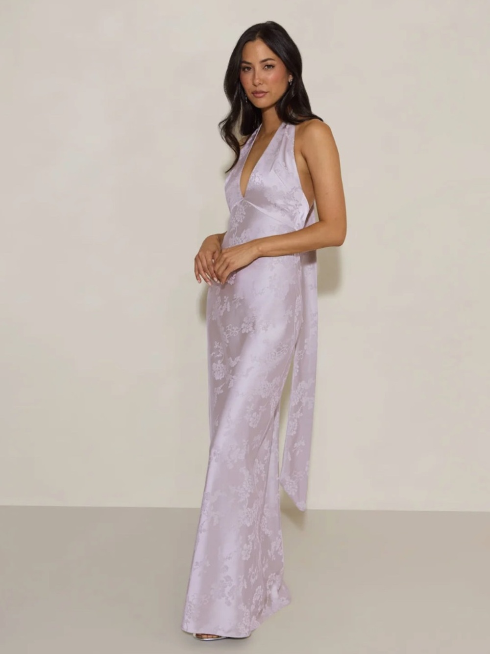 Park & Fifth Empire Dress in Lavender Jacquard Size X-Small Formal Bridesmaid